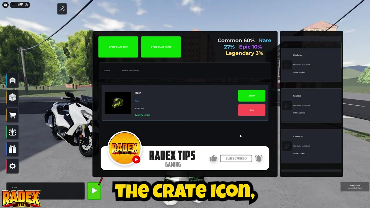 Open the available crate
