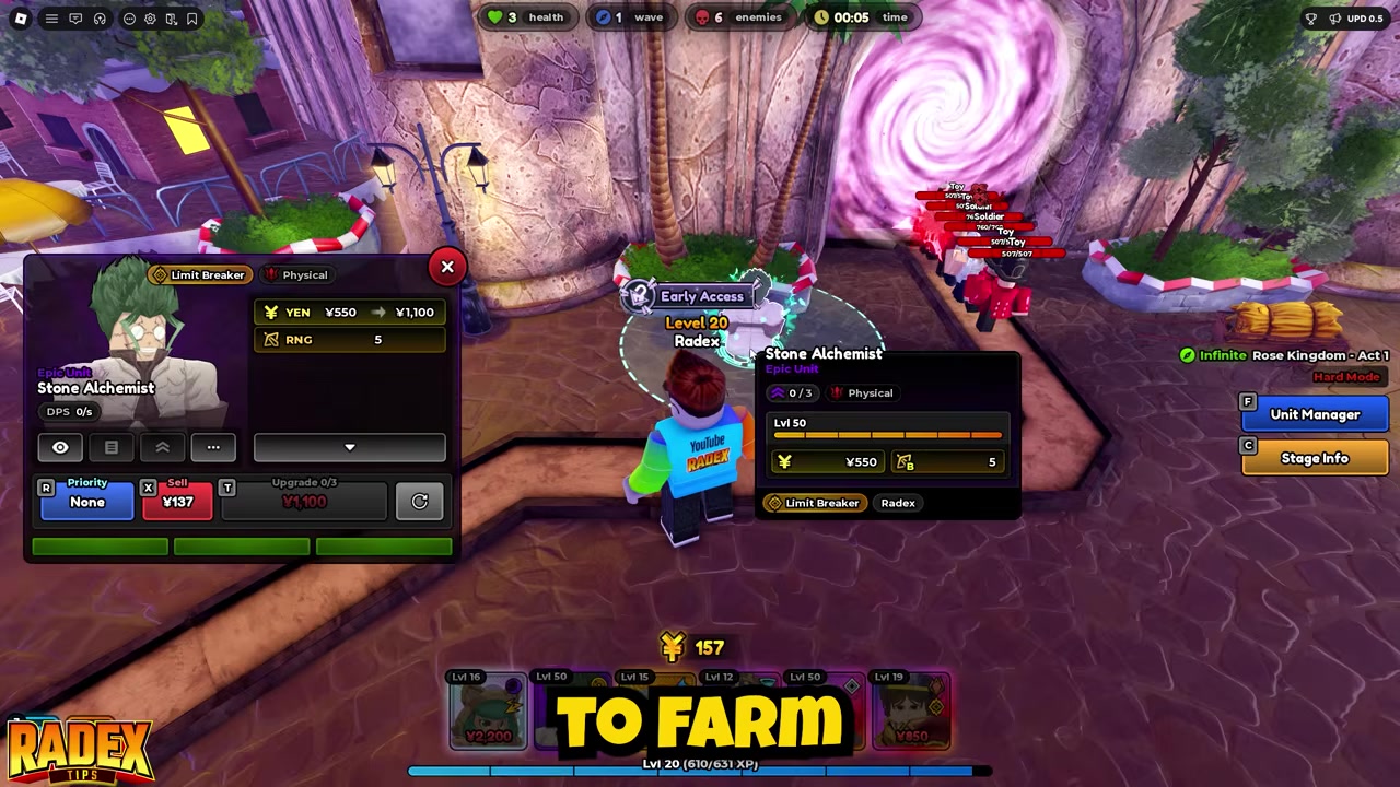 Keep farming Infinite mode