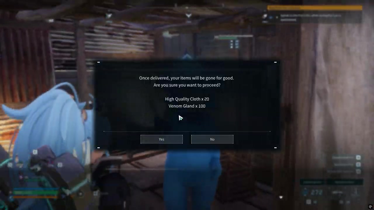 Talk again to hand over the materials