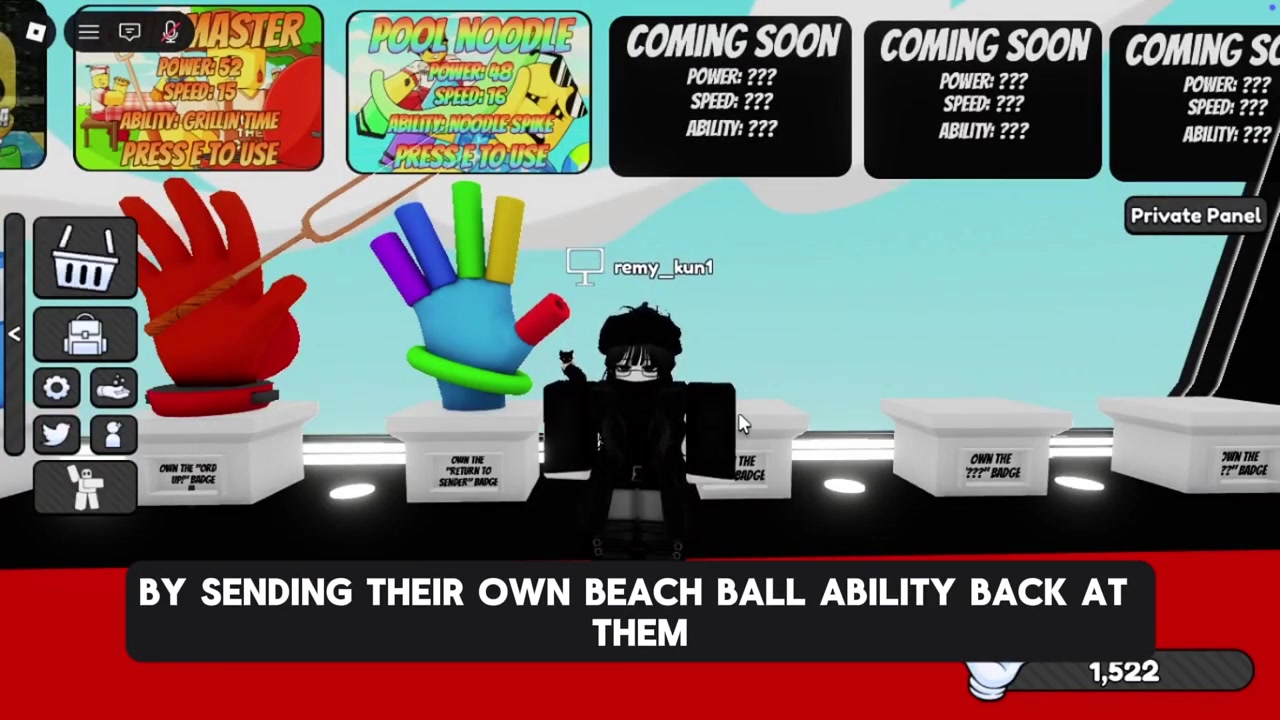 Find a Beach Ball glove user