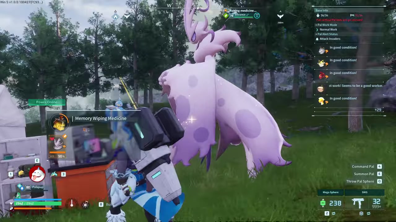Activate the medicine and pick your character