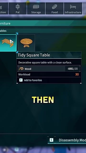 Select the Tidy Square Table