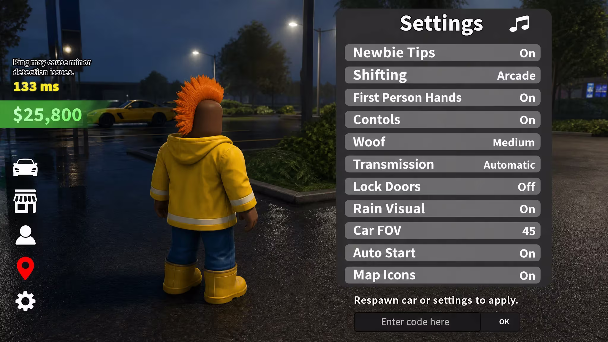 How to redeem Corsa Legends codes