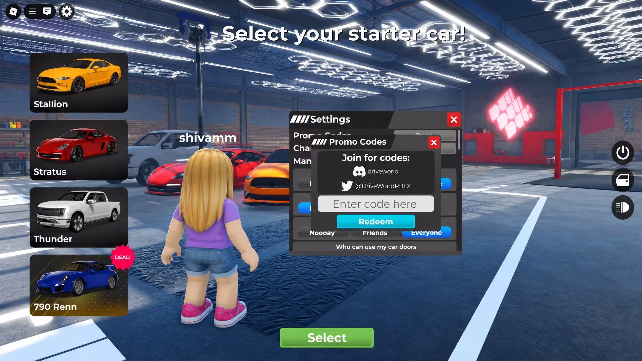 redeem Roblox drive world Codes
