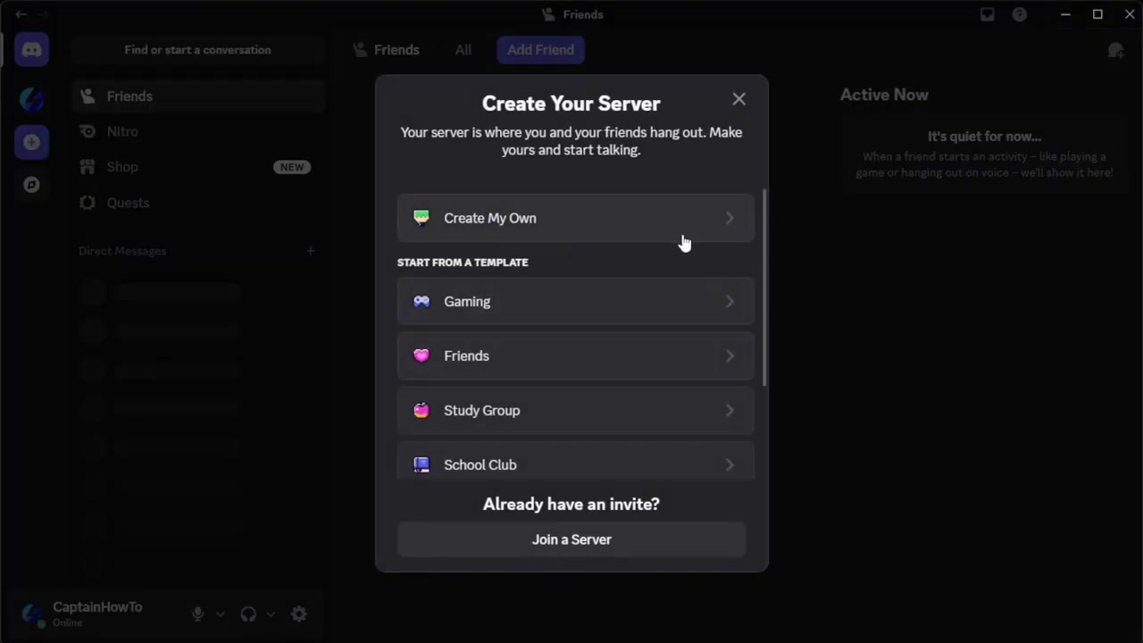 Choose Join a Server