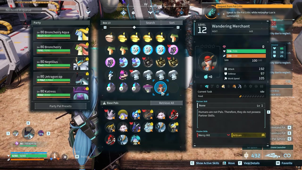 Place the trader at your base