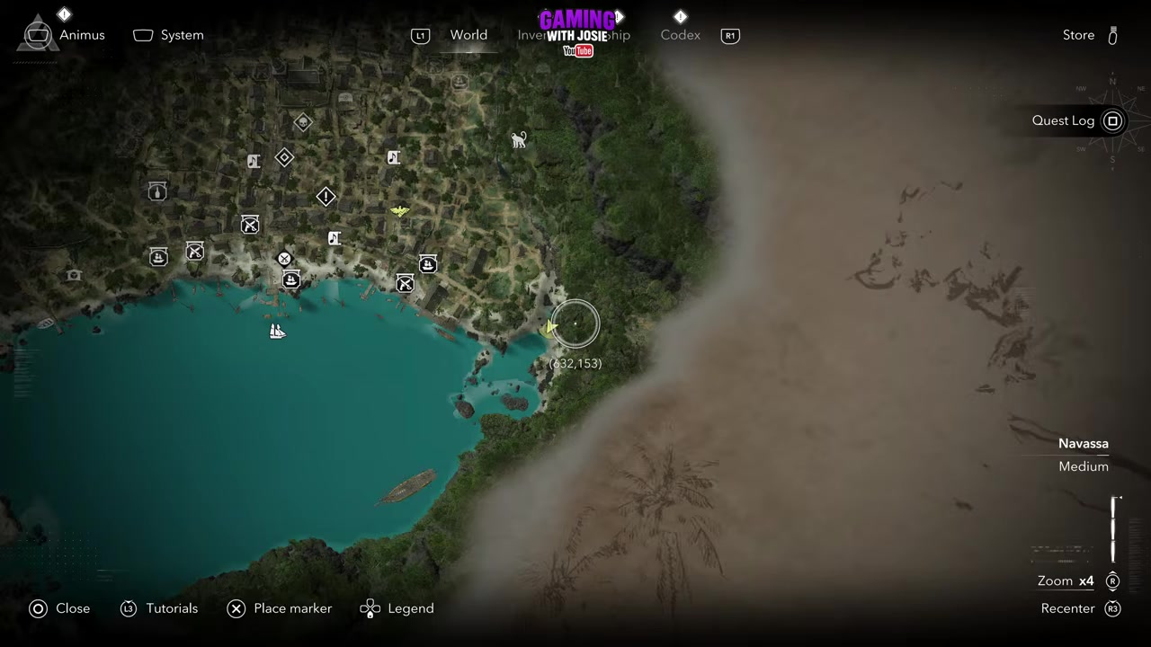 Circle the small shipwreck