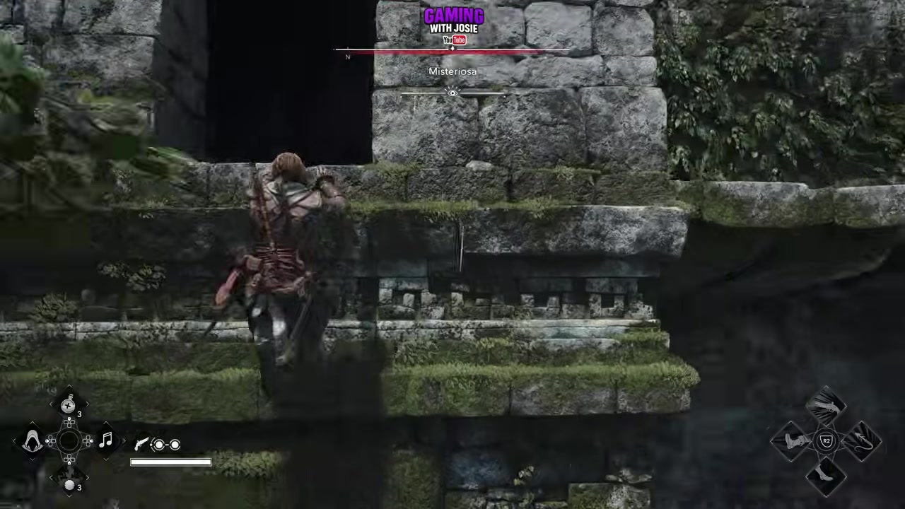 Head right along the ruin