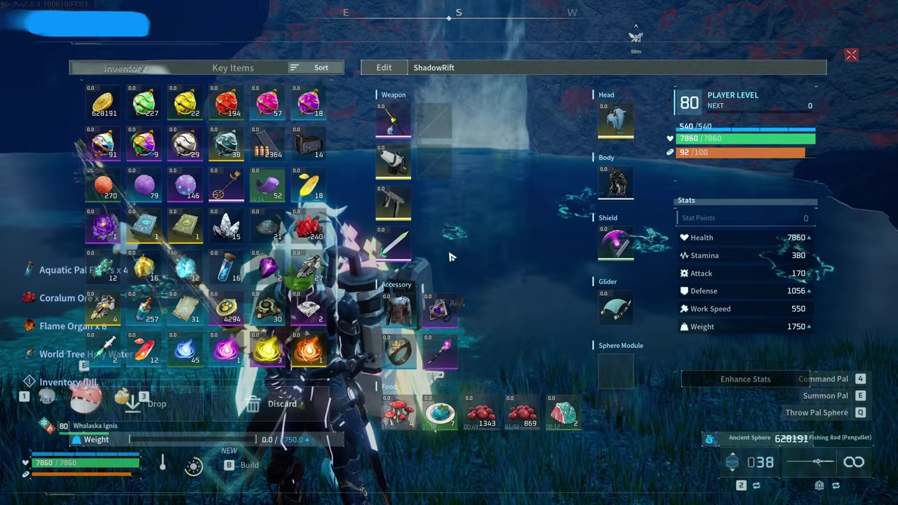 Clear inventory space