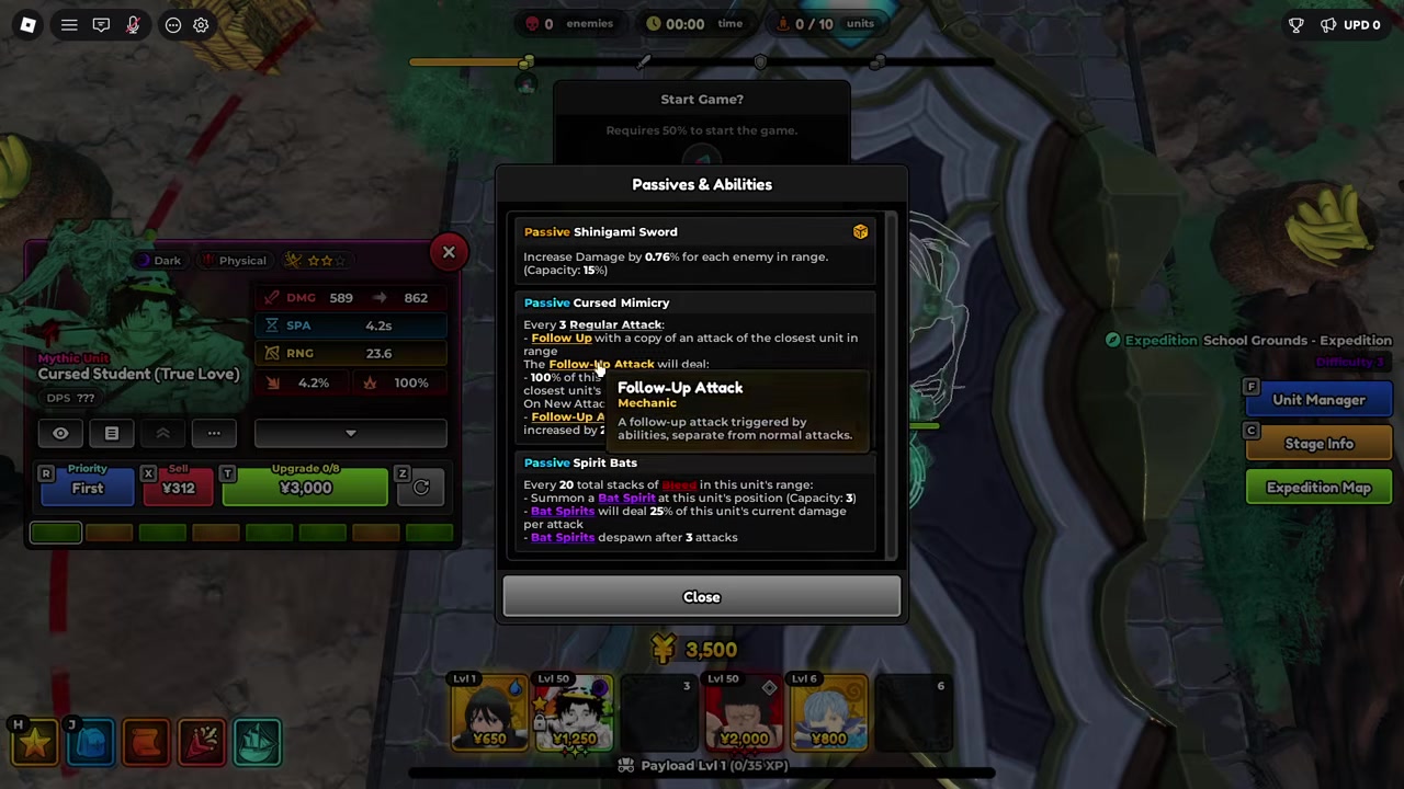 Use Yuta's Follow-up passive