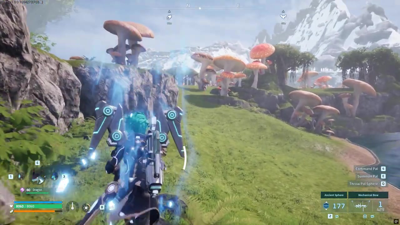 Go to the mushroom biome island