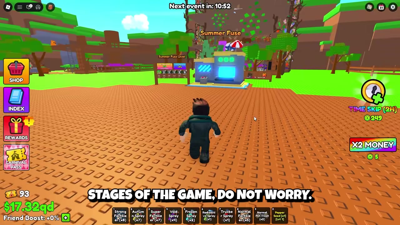 Use the Roll Seeds lever