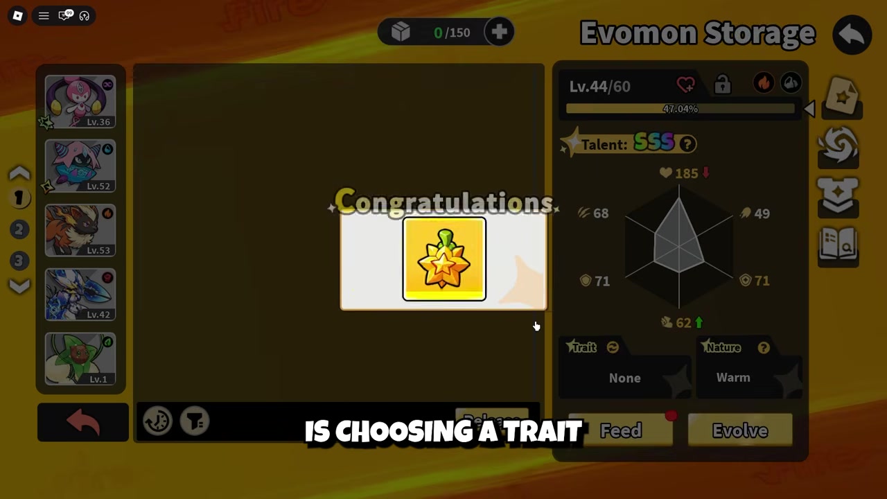 Confirm a Trait Reroll Potion
