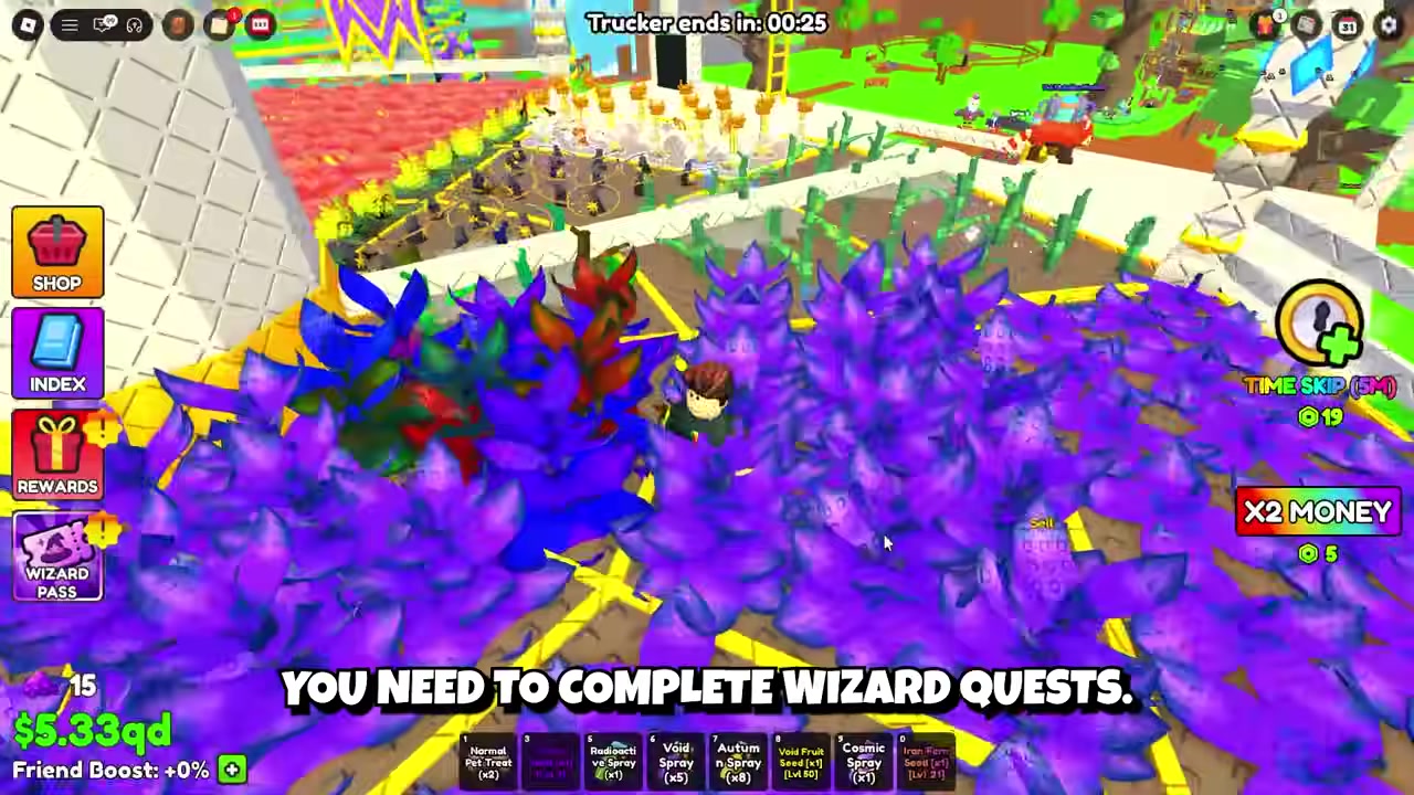 Find the Magic Crystal in front of your farm