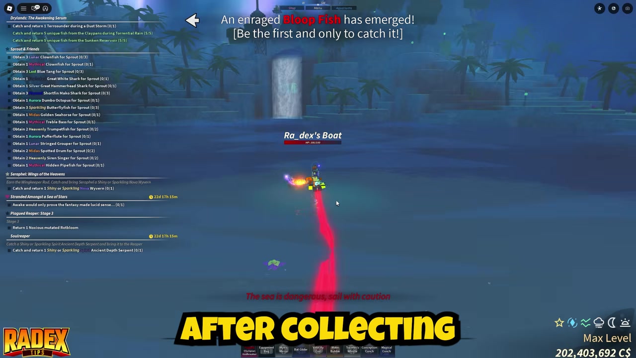Gather the four crafting materials