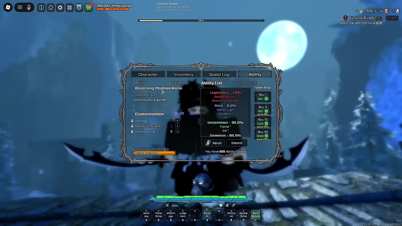 A flexible PvP combo and fight plan