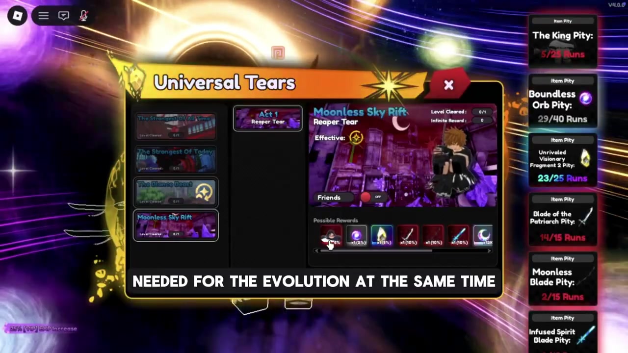Open the evolution section
