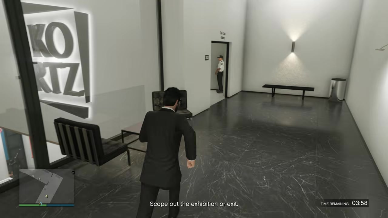Enter the lower security room