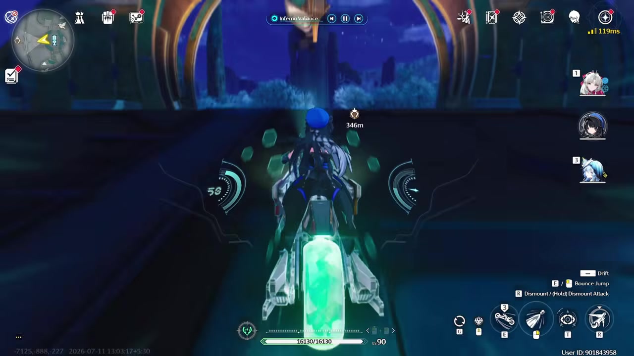Enter through the rear opening