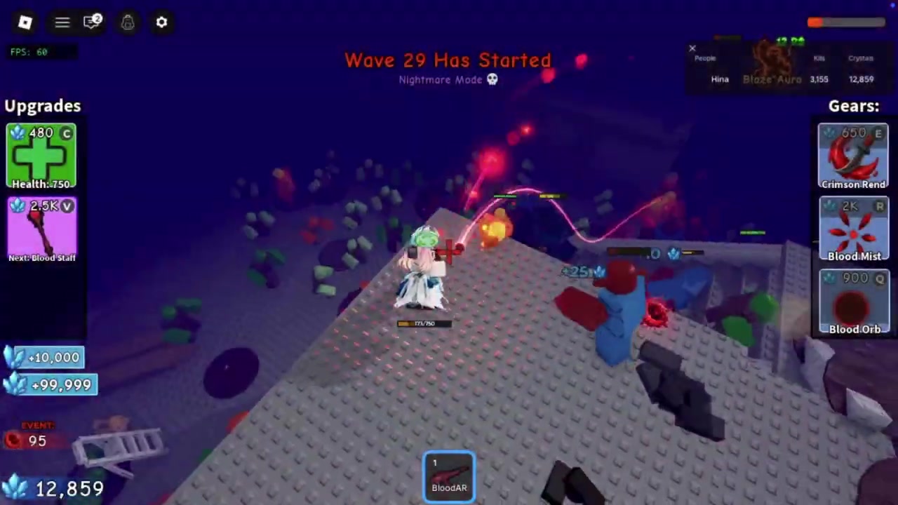 Join a server during the Blood Moon event