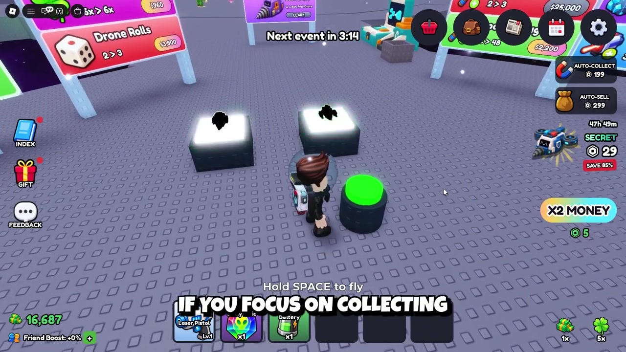 Collect UFO shards