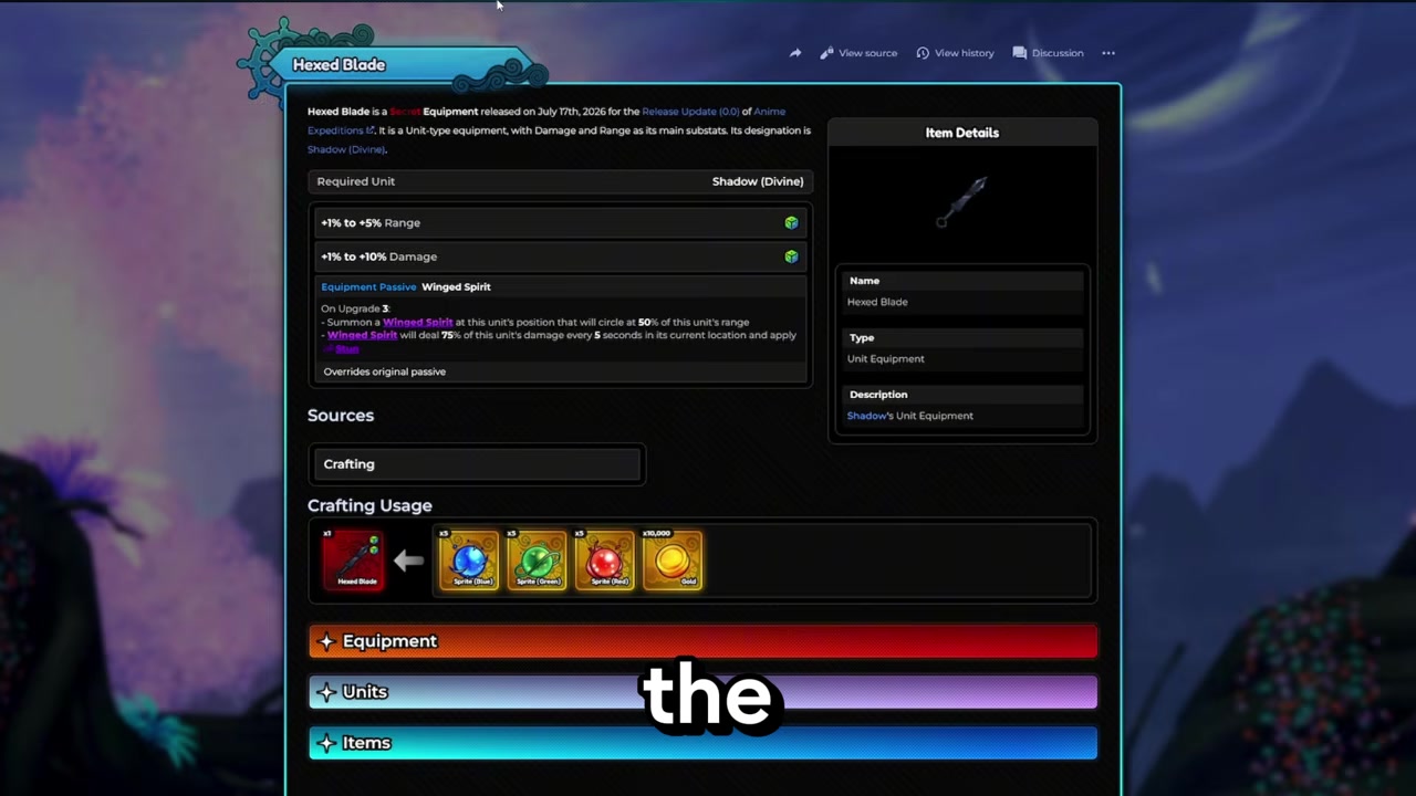 Craft the item