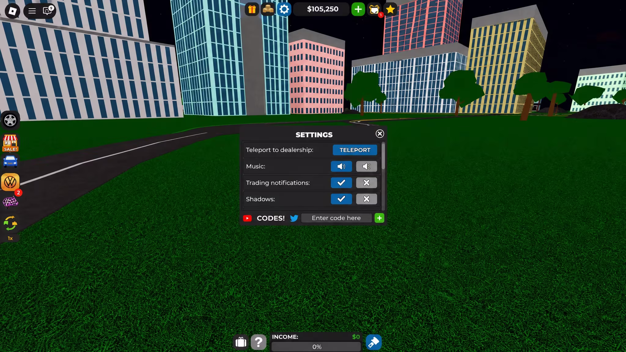 redeem roblox car dealership tycoon codes