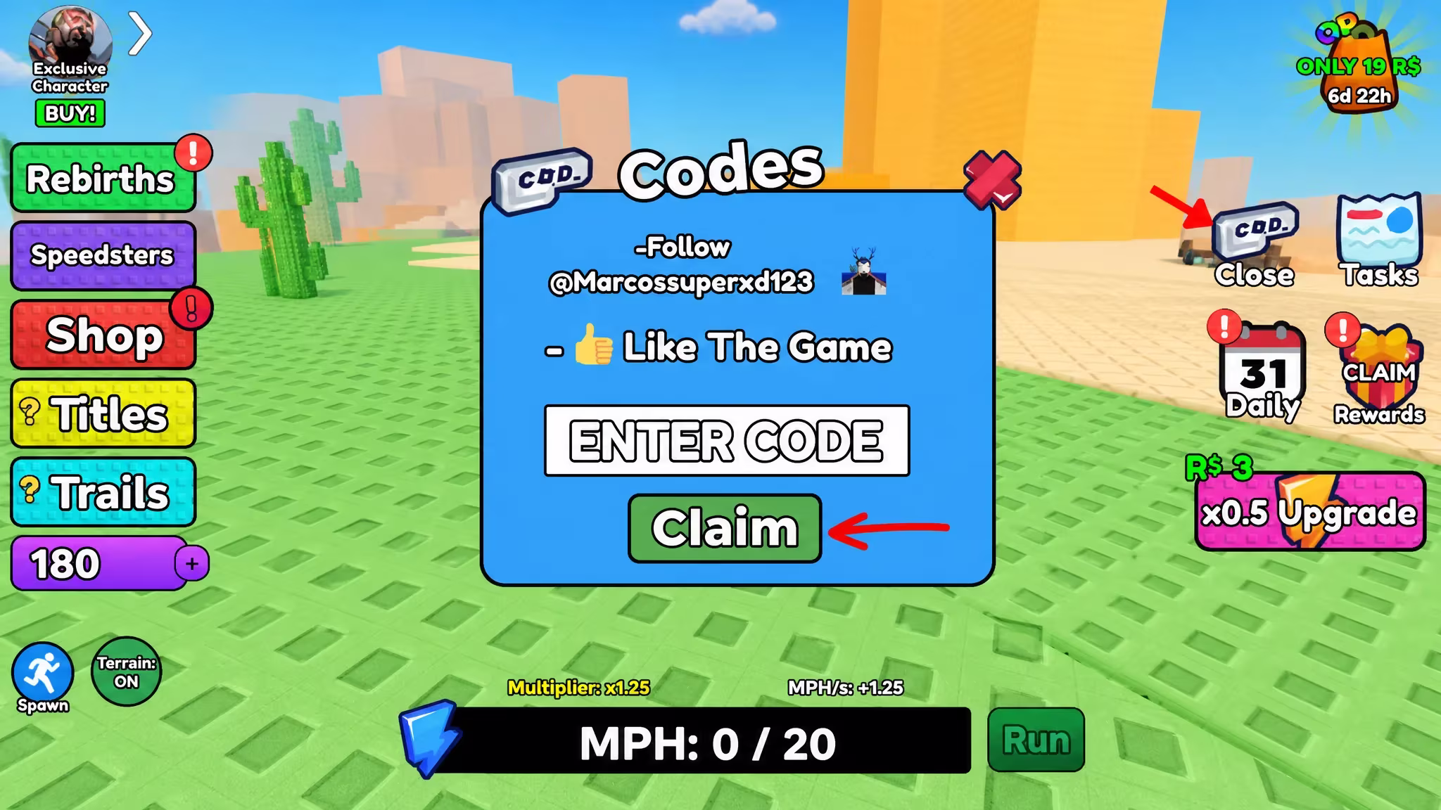 Redeem Speedsters Infinite Codes