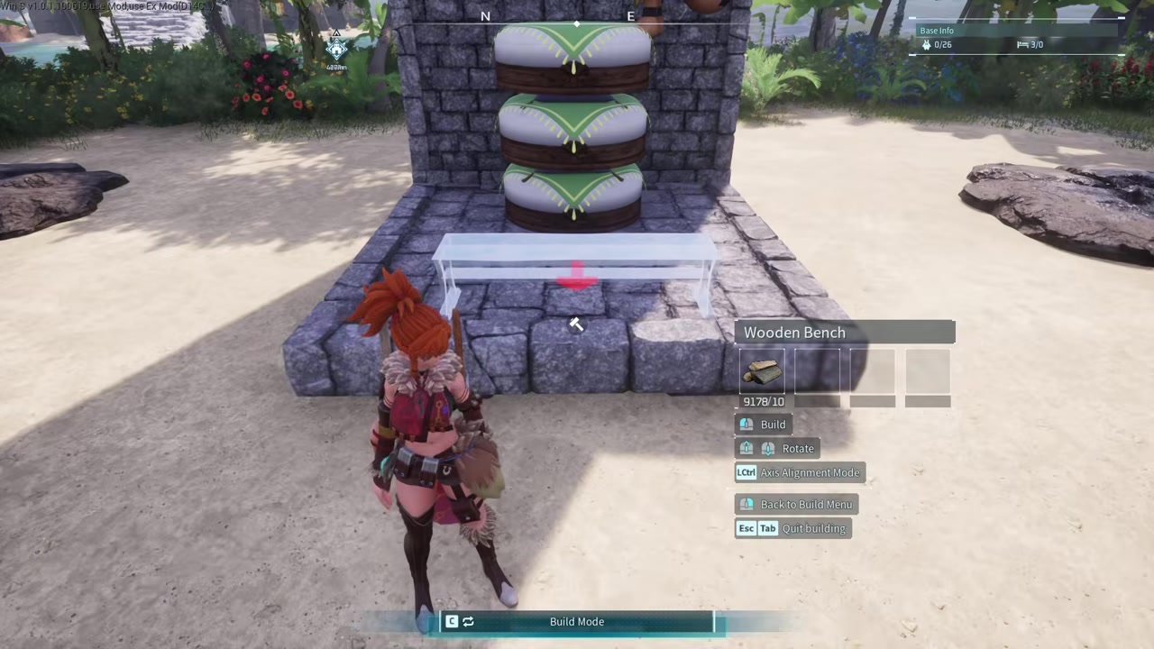 Place the high pillow from the bench