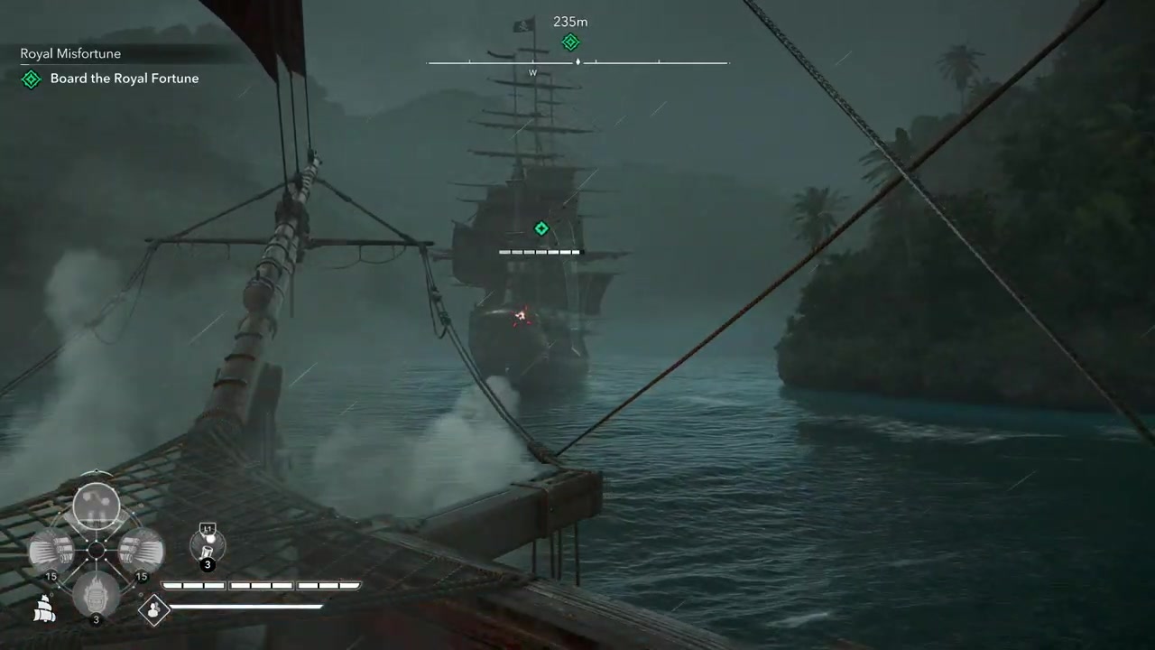 Hit the Royal Fortune with front cannons
