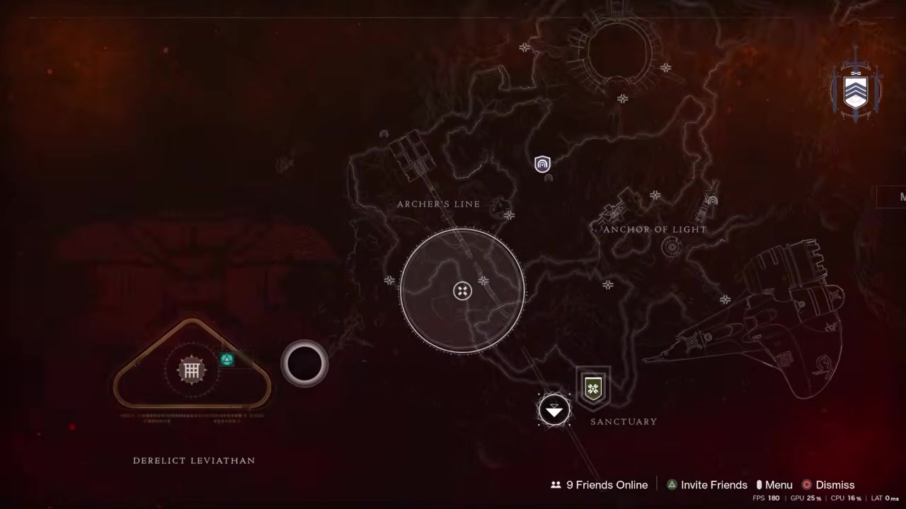 Spawn at the Sanctuary landing zone