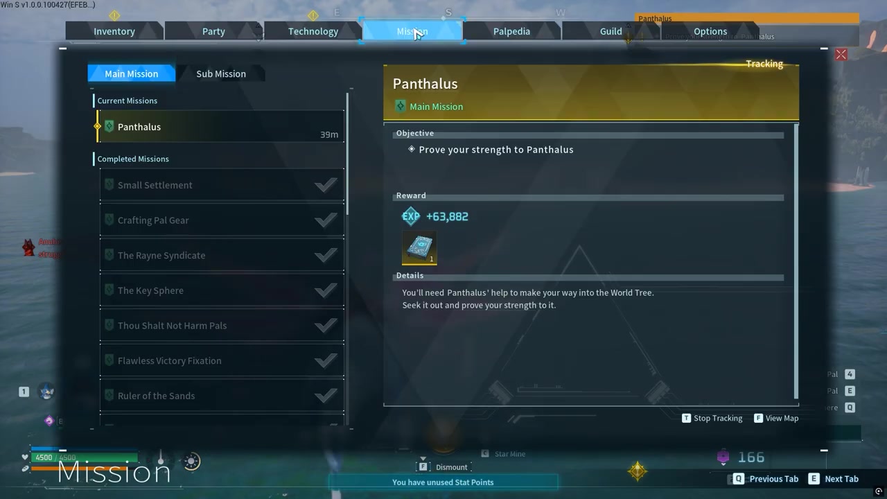 Open the main story mission
