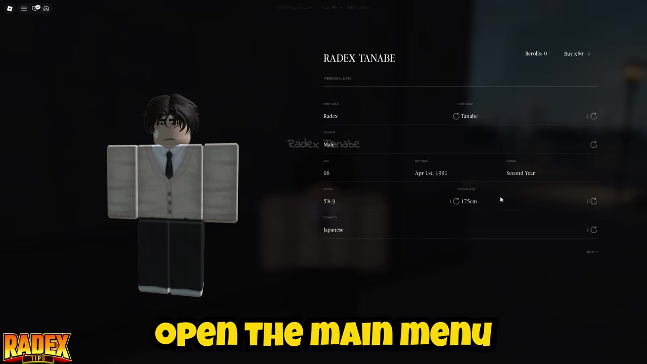 Open the left-side menu