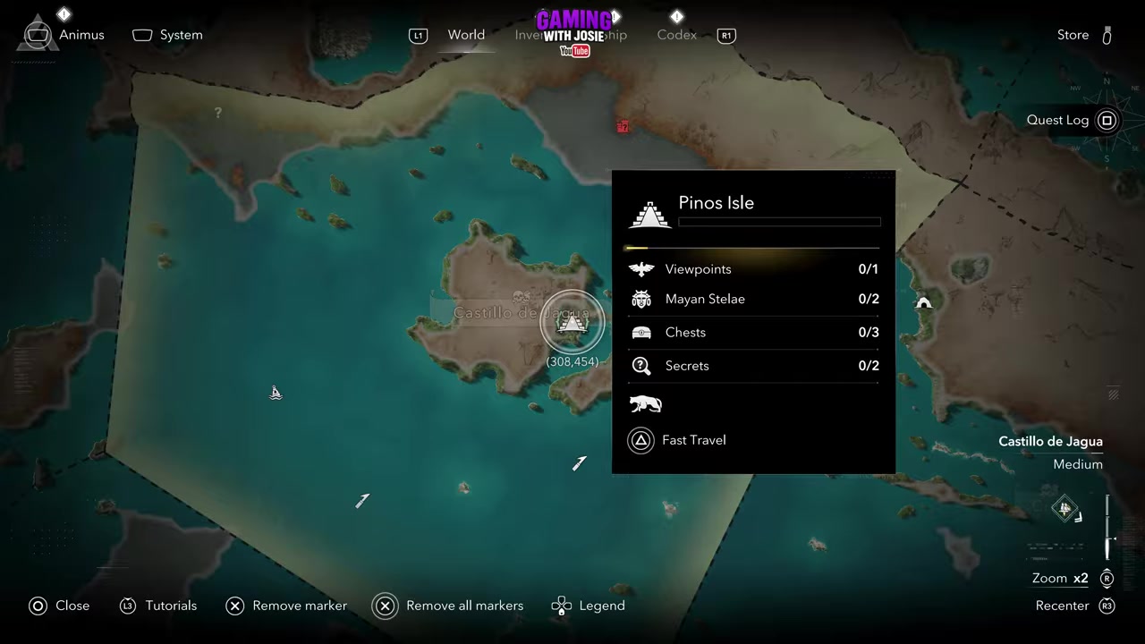 Fast travel to Pinos Isle
