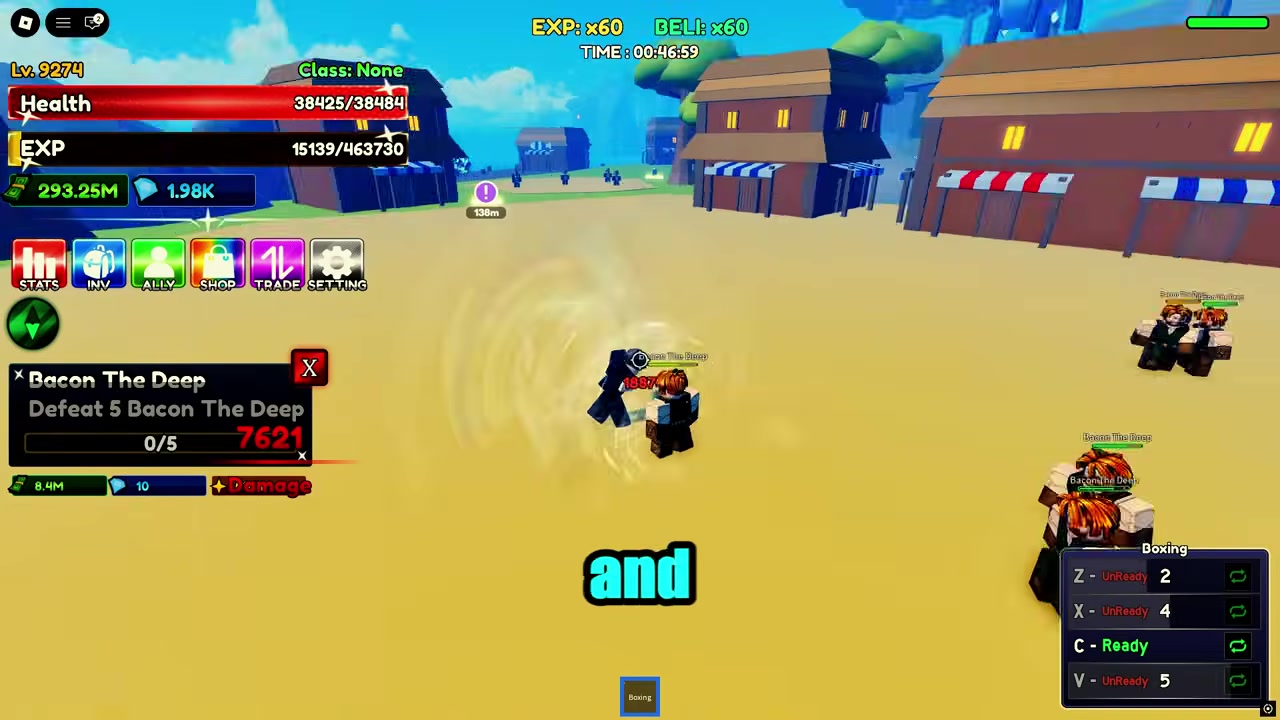 Down Bacon the Deep at level 9,000