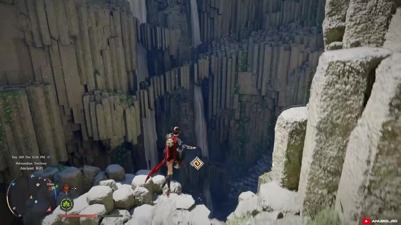 Glide to the six-pillar room