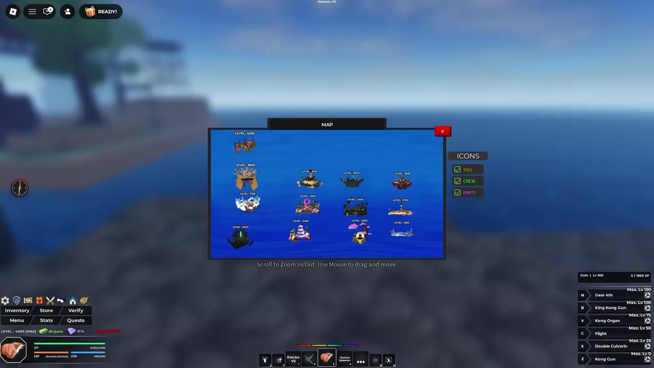 Travel to the Gear 5 island and set your spawn