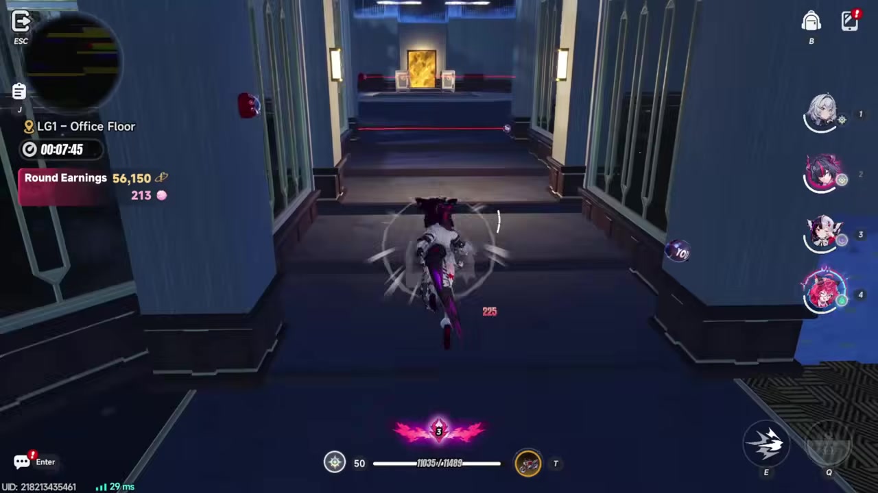 Use Shinku after the laser door opens