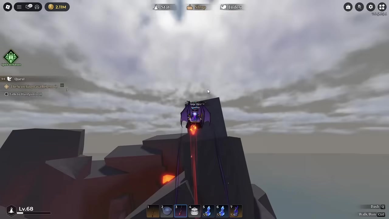 Climb to the top of the volcano