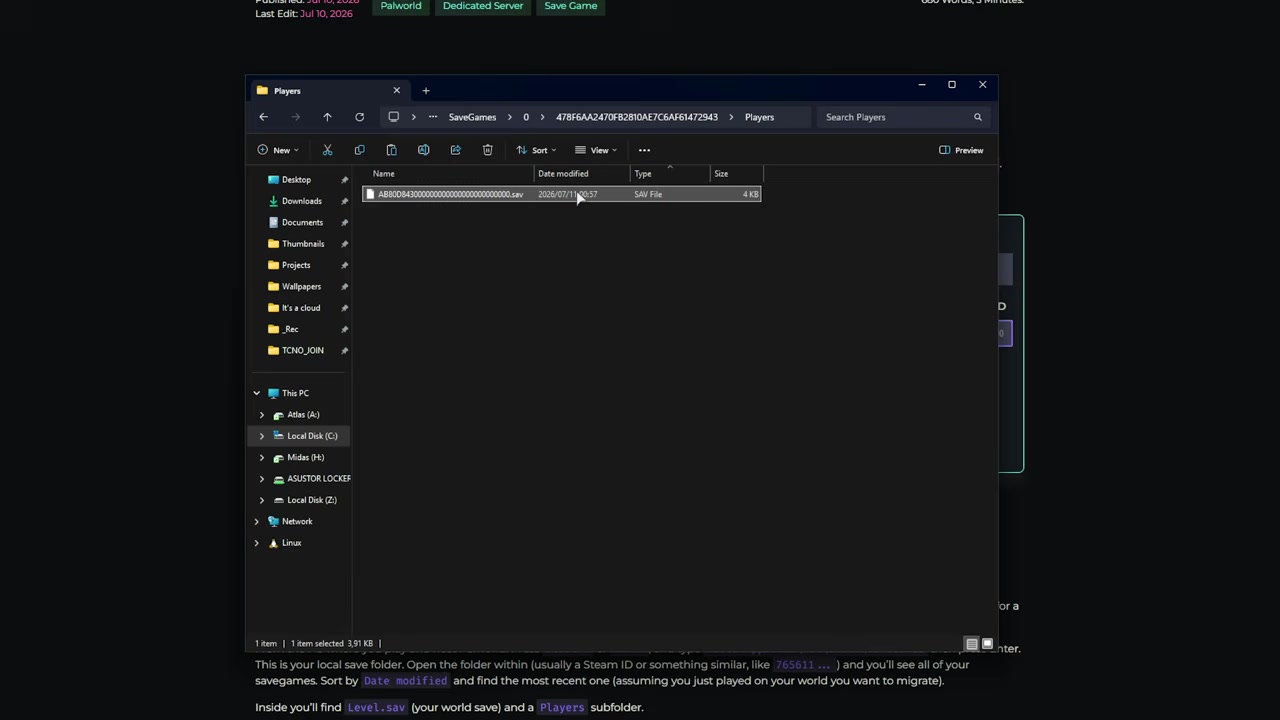 Copy the server's generated player name