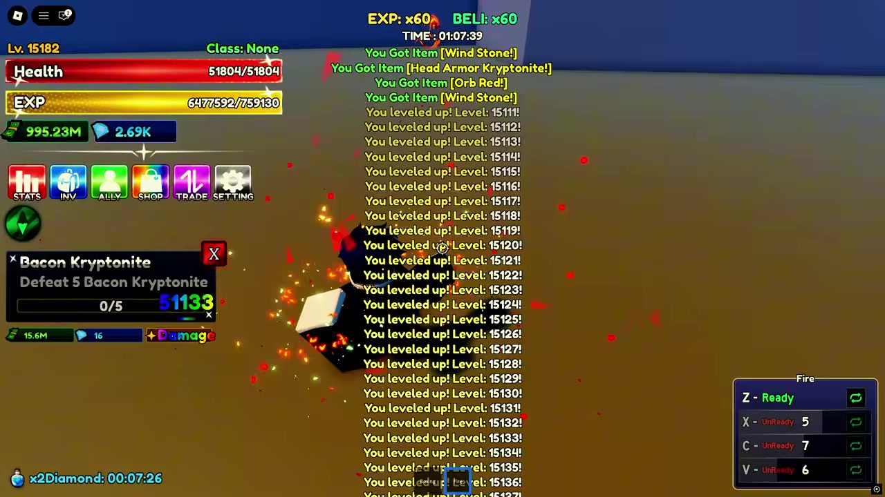 Take down Bacon Snow at level 16,000