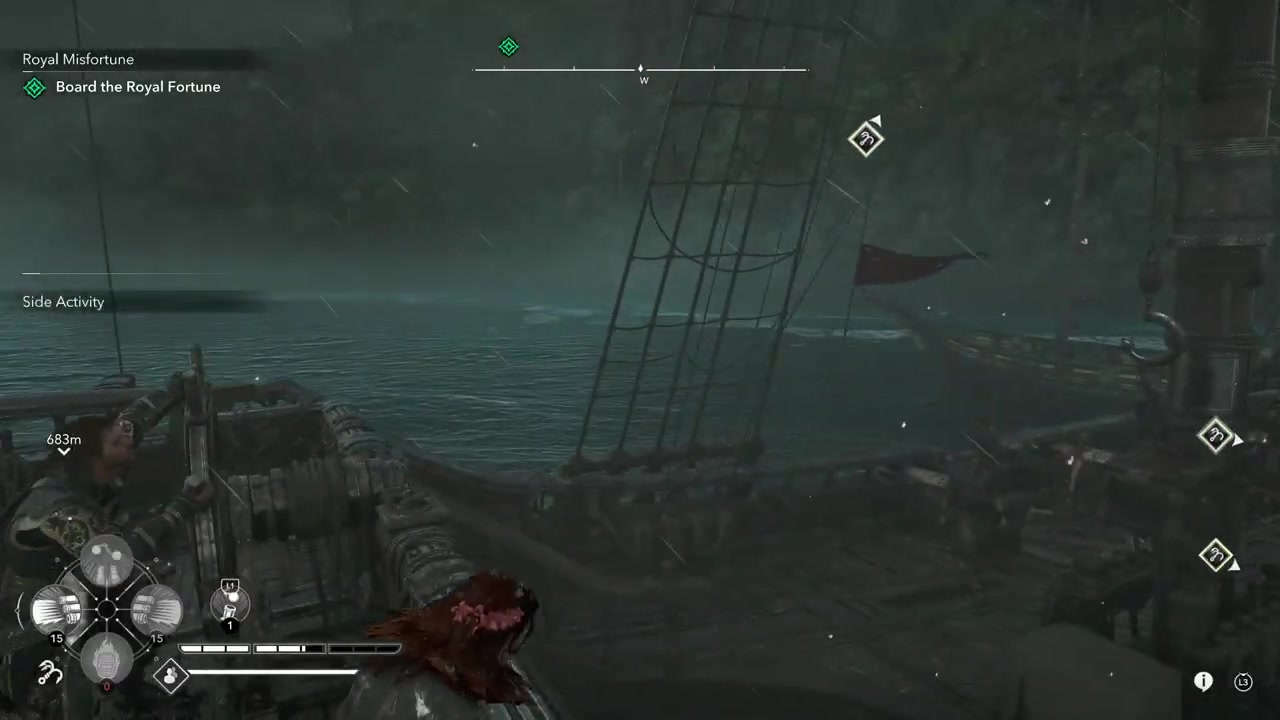 Board a disabled ship for repairs