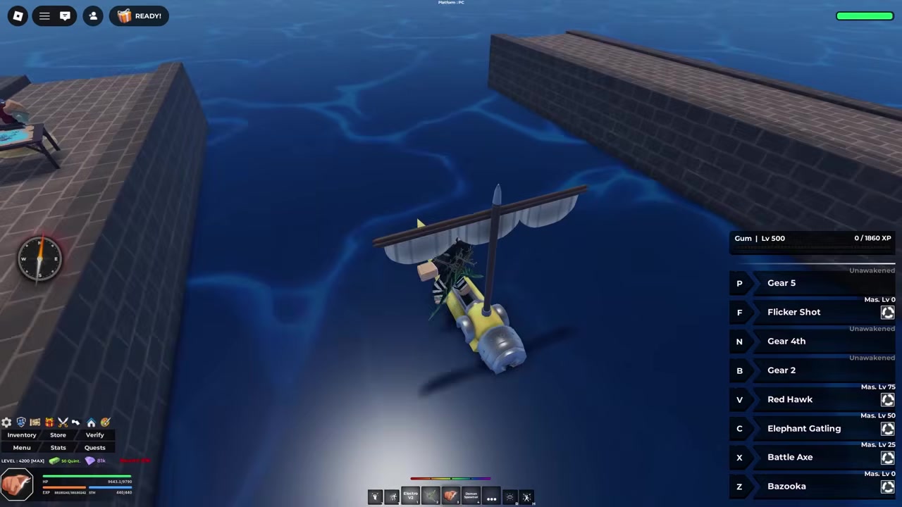 Travel to the Gear 2 cave island