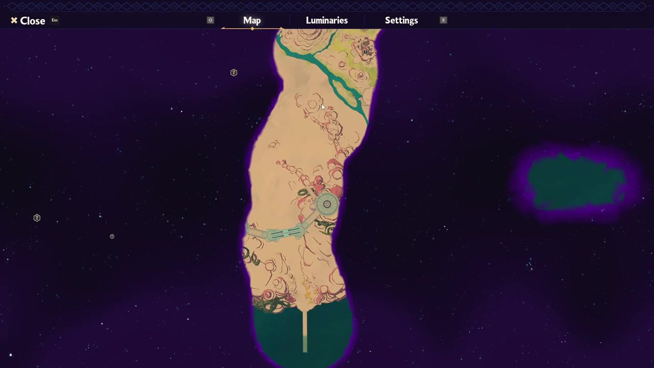 Enter the large desert region