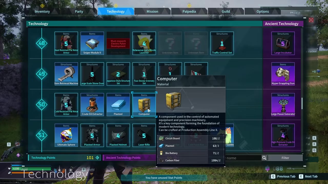 Unlock Circuit Board, Carbon Fiber, and Pal Steel