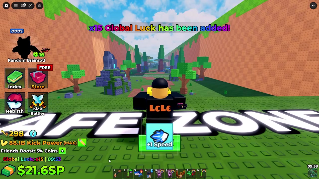Keep kicking Lucky Blocks