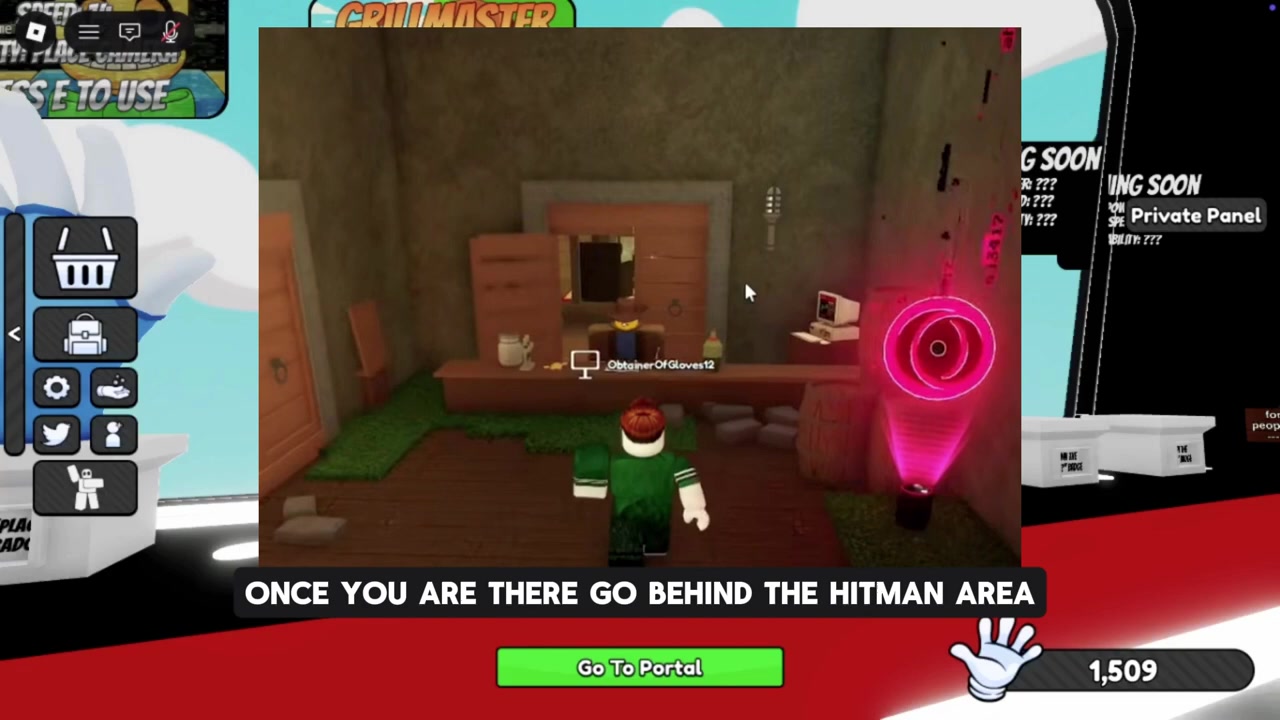 Go behind the Hitman area