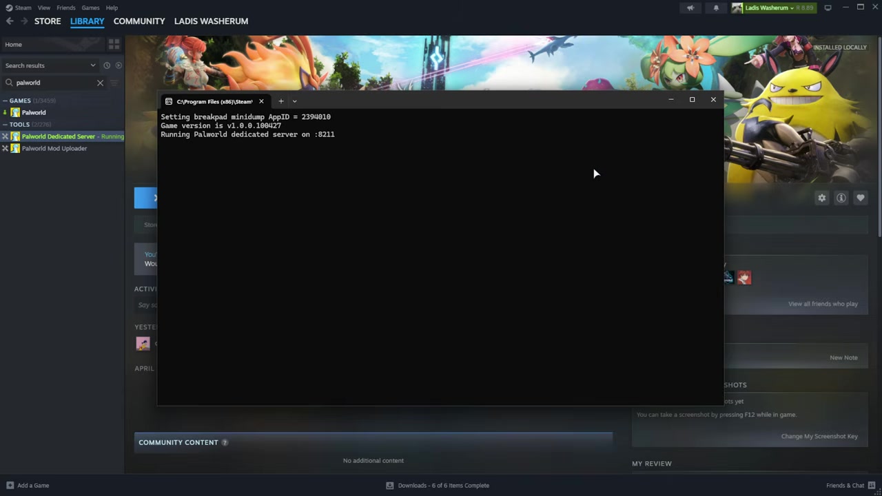 Join the server as the host