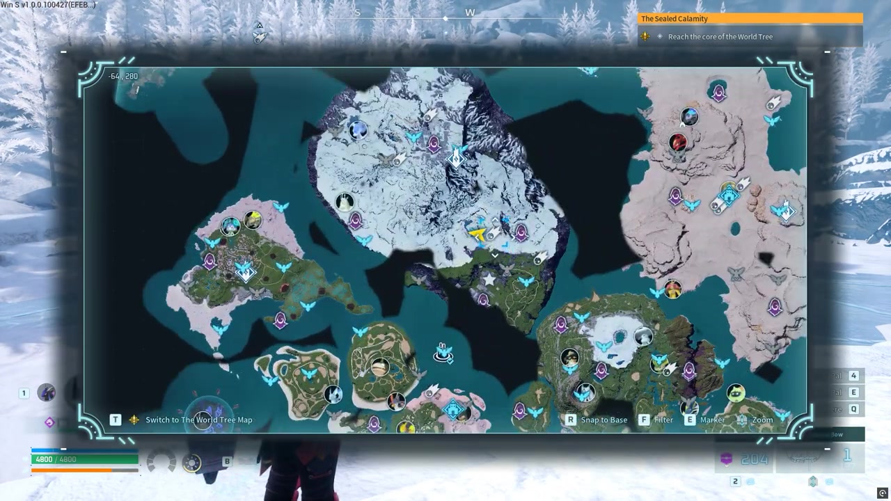 Go to the northern snow biome