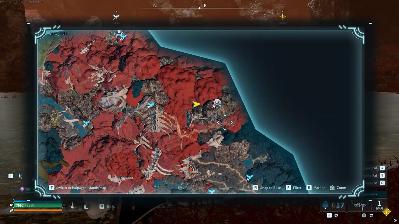 Head to the spot inside the biome
